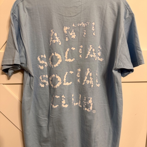Anti Social Social Club Partly Cloudy Tee 'Blue' Large NWT - Picture 3 of 6
